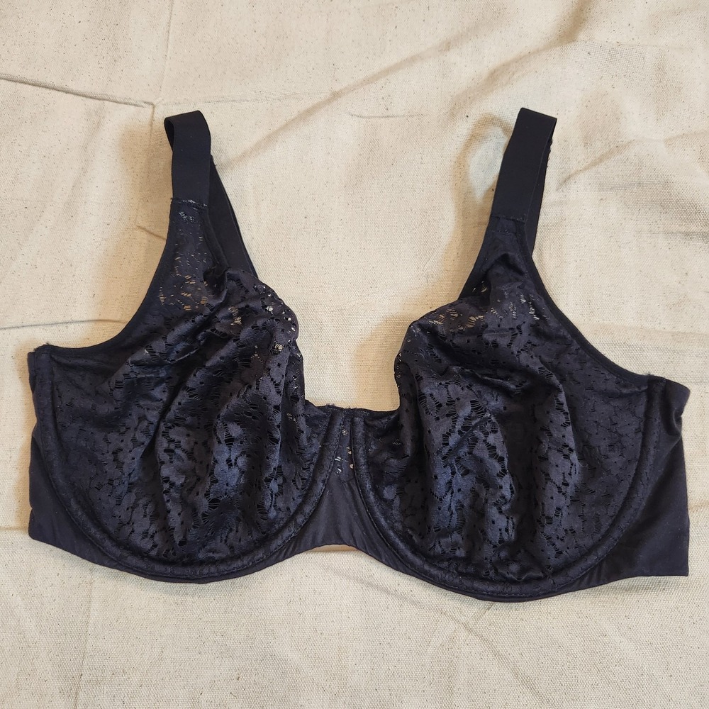 Chantelle 13F1 Norah Comfort Underwire Bra 38DD Floral Lace Full Coverage
